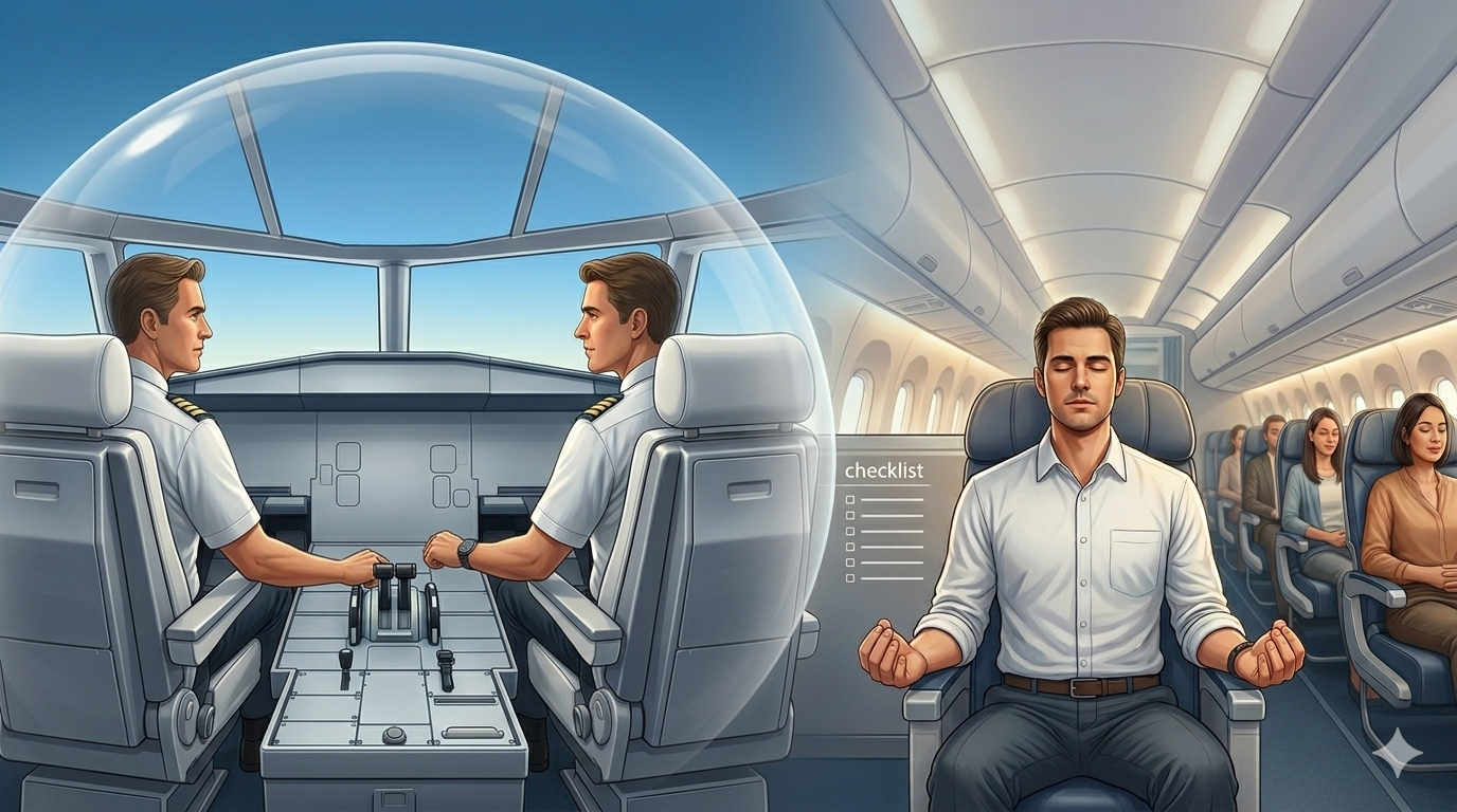 regula cockpit-ului steril și frica de zbor